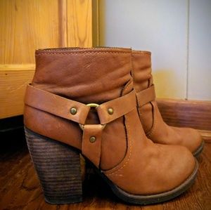 Korks by Kork-Ease Tan Genuine Leather Ankle Boots